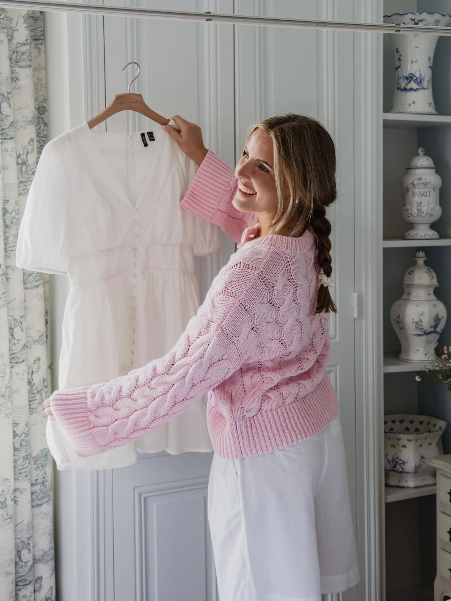 VMSVEA Knit Cardigan - Roseate Spoonbill
